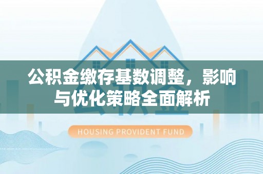 资金公积金缴存基数调整，影响与优化策略全面解析