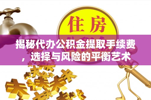 资金揭秘代办公积金提取手续费，选择与风险的平衡艺术