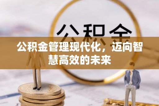 资金公积金管理现代化，迈向智慧高效的未来