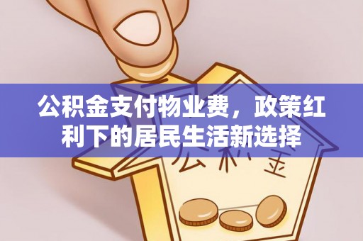 资金公积金支付物业费，政策红利下的居民生活新选择