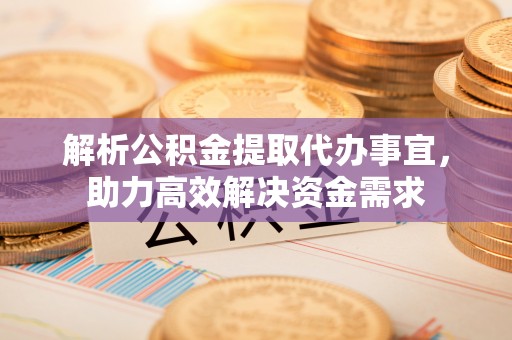 资金解析公积金提取代办事宜，助力高效解决资金需求