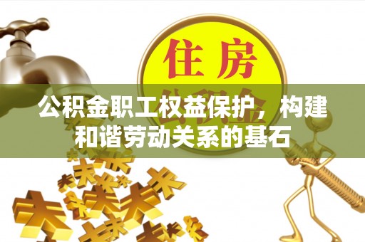 资金公积金职工权益保护，构建和谐劳动关系的基石