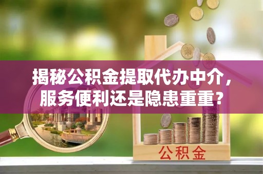 资金揭秘公积金提取代办中介，服务便利还是隐患重重？