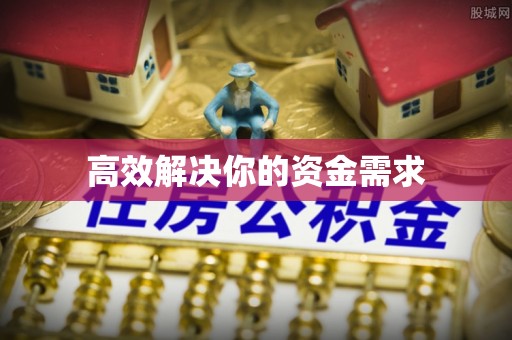 资金高效解决你的资金需求