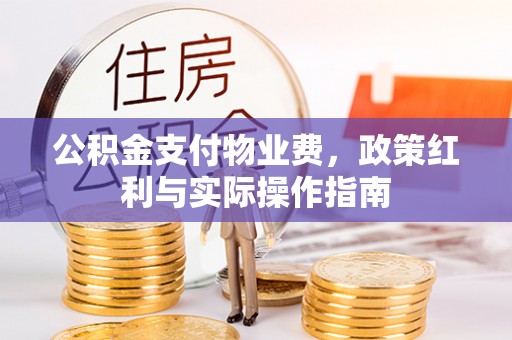 资金公积金支付物业费，政策红利与实际操作指南