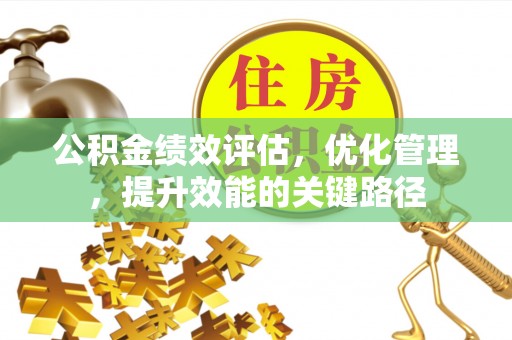 资金公积金绩效评估，优化管理，提升效能的关键路径