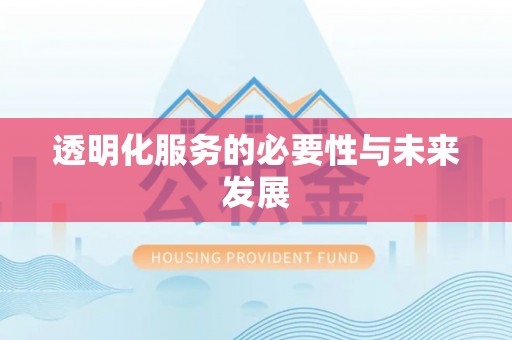 资金透明化服务的必要性与未来发展