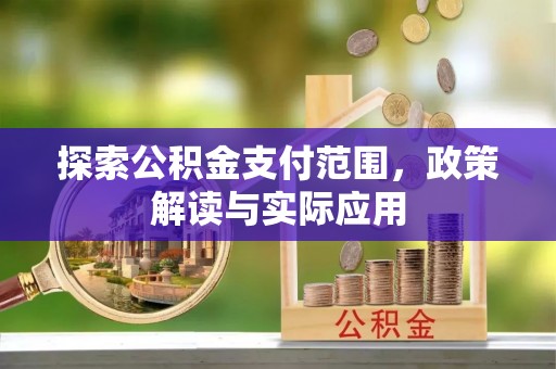 资金探索公积金支付范围，政策解读与实际应用