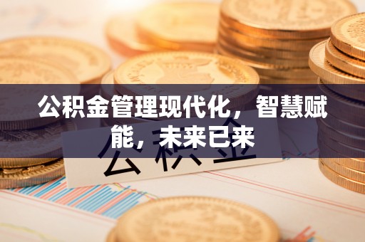 资金公积金管理现代化，智慧赋能，未来已来