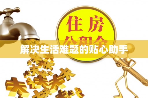资金解决生活难题的贴心助手