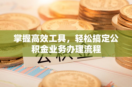 资金掌握高效工具，轻松搞定公积金业务办理流程