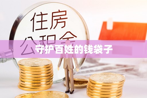 资金守护百姓的钱袋子